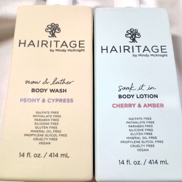 Hairitage Now&Lather Peony Cypress Body Wash Soak it In Cherry&Amber Body Lotion - Picture 3 of 4